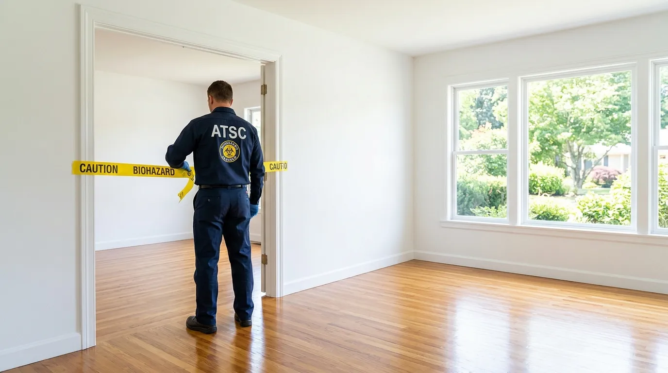 Certified biohazard cleanup crew performing Trauma Scene Cleanup in Midlothian